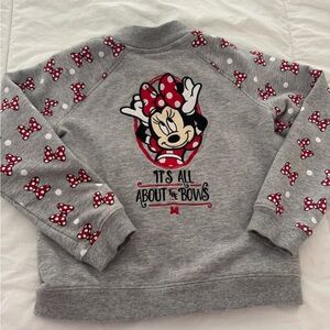 Disney 4T 3 piece set- Minnie Mouse Gray and Red Kids track suit.